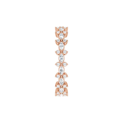 Accent Eternity Band in rose gold, side view
