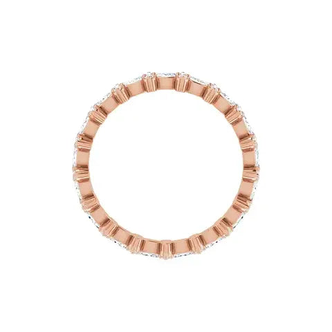 Accent Eternity Band in rose gold, top view