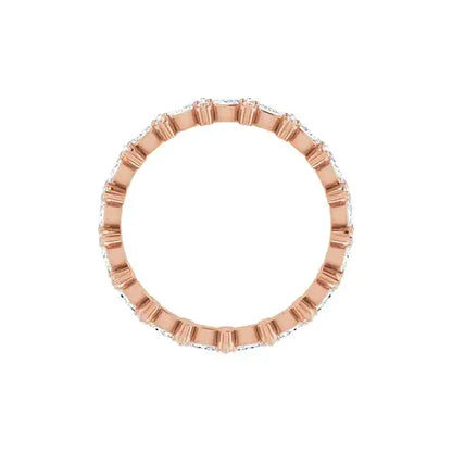 Accent Eternity Band in rose gold, top view