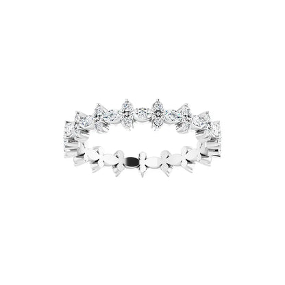 Accent Eternity Band in white gold, front view