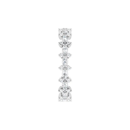 Accent Eternity Band in white gold, side view