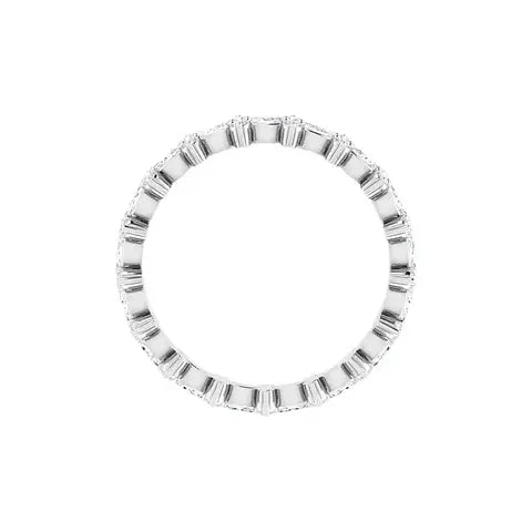 Accent Eternity Band in white gold, top view