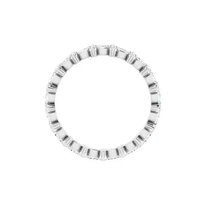 Accent Eternity Band in white gold, top view