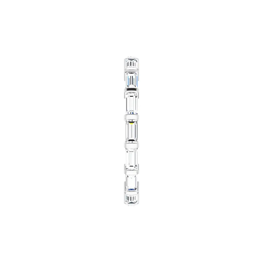 Baguette Bar Eternity Band in white gold, side view