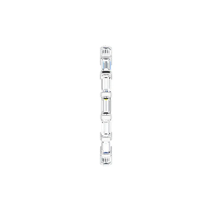 Baguette Bar Eternity Band in white gold, side view