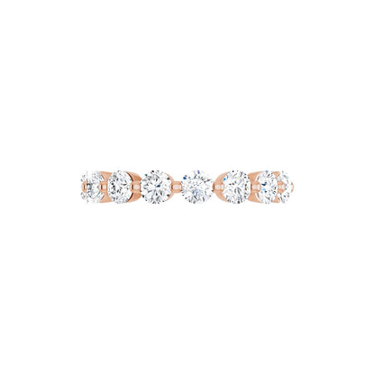 Bold Single Prong Eternity in rose gold, side view