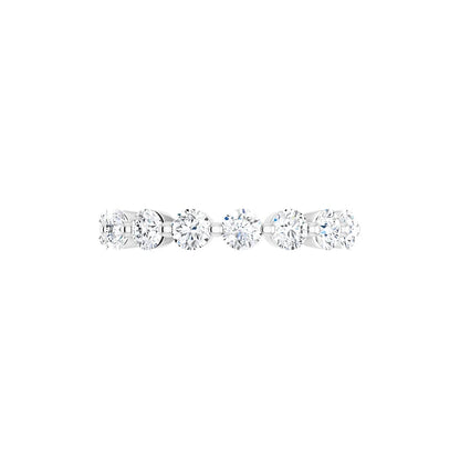Bold Single Prong Eternity in white gold, side view