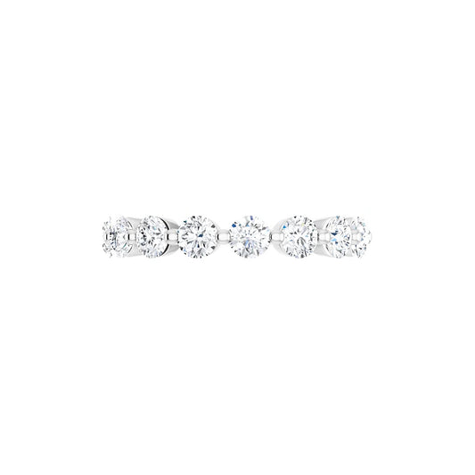 Bold Single Prong Eternity in white gold, side view