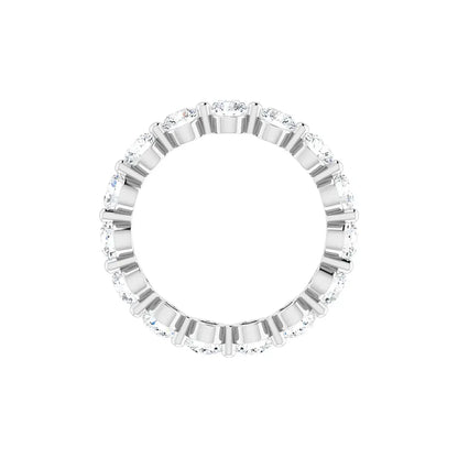 Bold Single Prong Eternity in white gold, top view