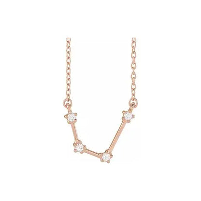 Celestial Zodiac, Aquarius sign in rose gold