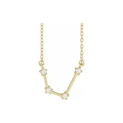 Celestial Zodiac, Aquarius sign in yellow gold