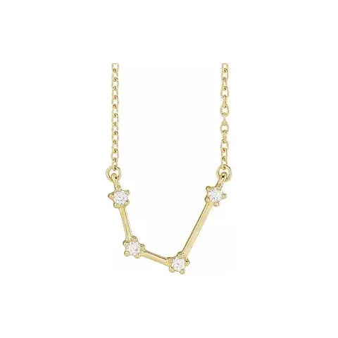 Celestial Zodiac, Aquarius sign in yellow gold