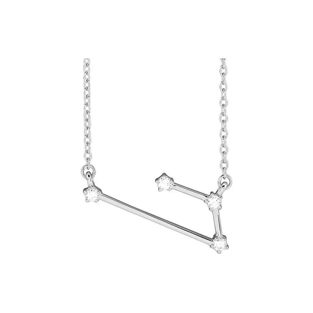 Celestial Zodiac, Aries sign in white gold