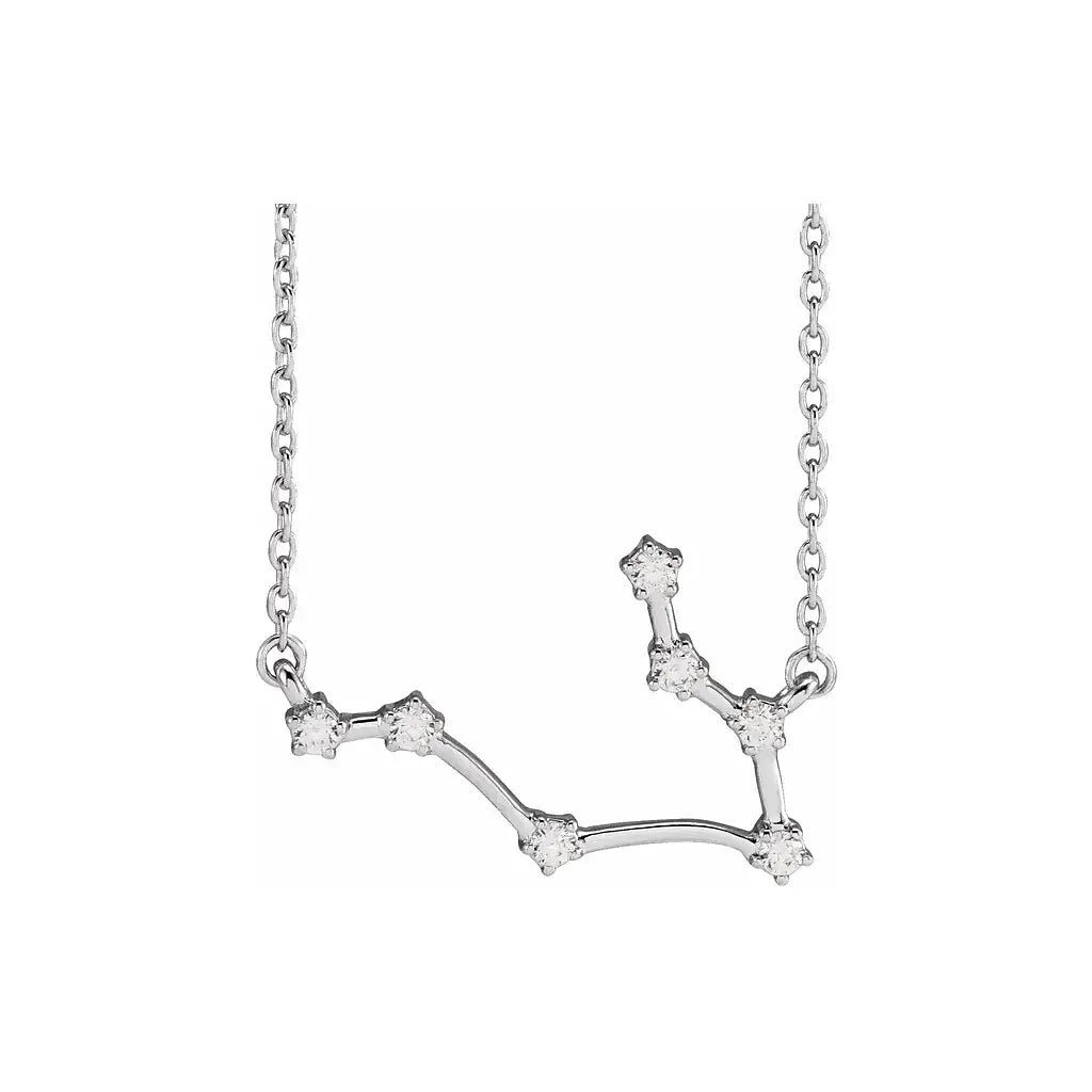 Celestial Zodiac, Gemini sign in white gold