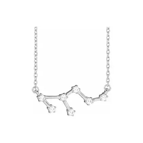 Celestial Zodiac, Leo sign in white gold