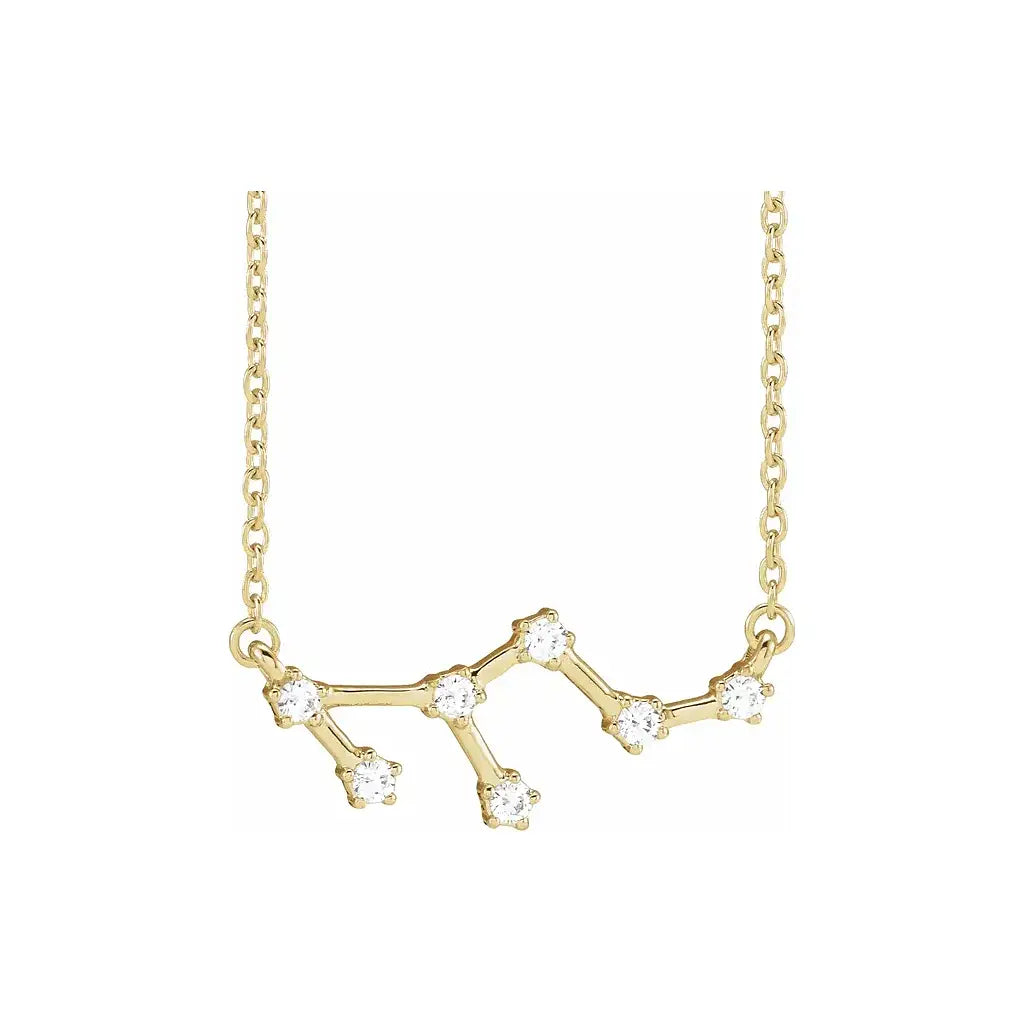 Celestial Zodiac, Leo sign in yellow gold