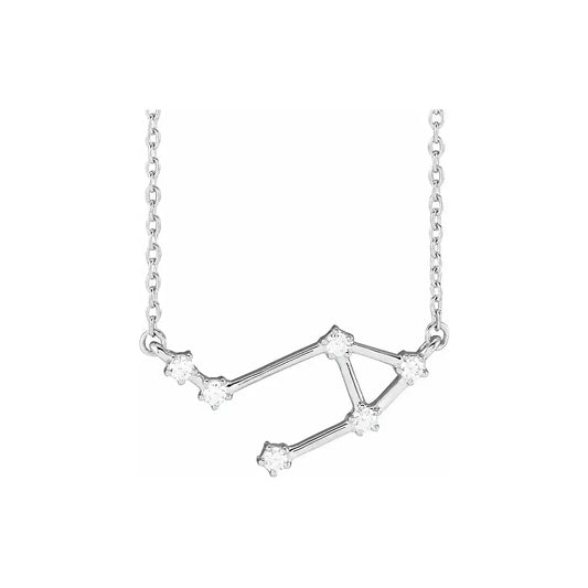 Celestial Zodiac, Libra sign in white gold