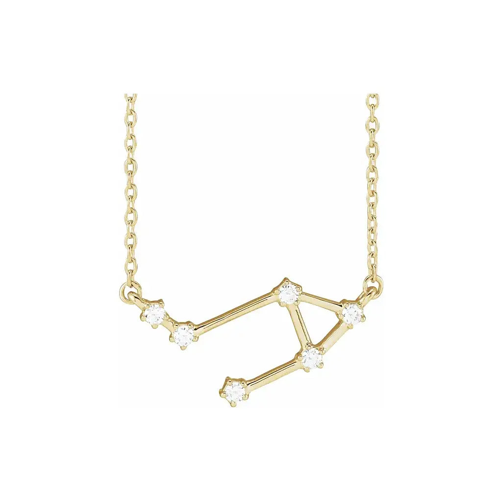Celestial Zodiac, Libra sign in yellow gold