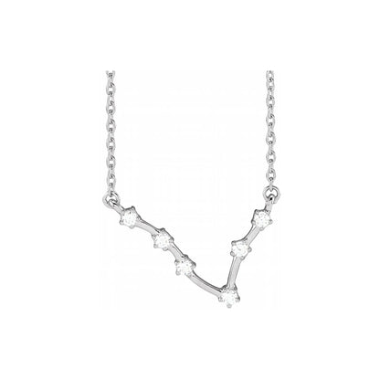Celestial Zodiac, Pisces sign in white gold