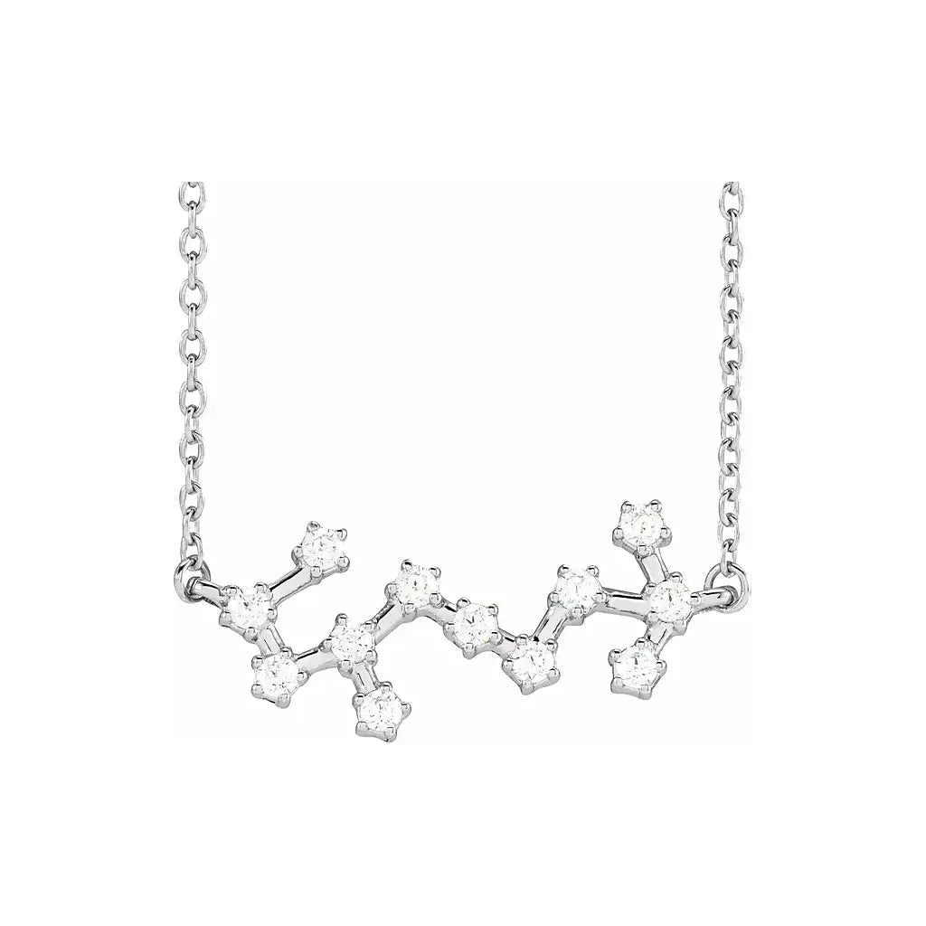 Celestial Zodiac, Scorpio sign in white gold