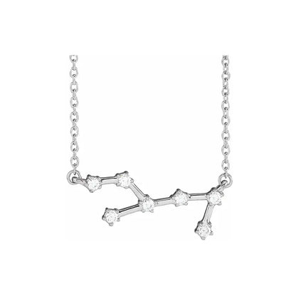 Celestial Zodiac, Virgo sign in white gold
