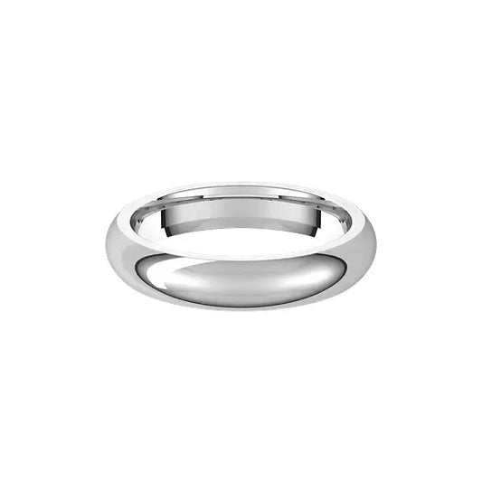 Classic Comfort Fit 4mm in platinum, front view