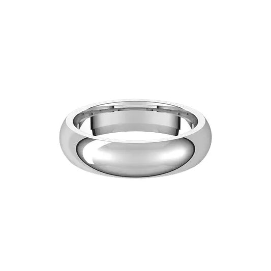 Classic Comfort Fit 5mm in platinum, front view