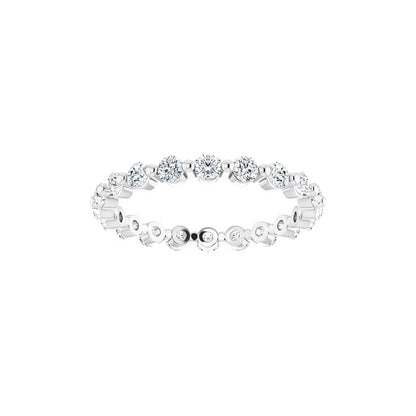 Classic Single Prong Eternity in white gold, front view