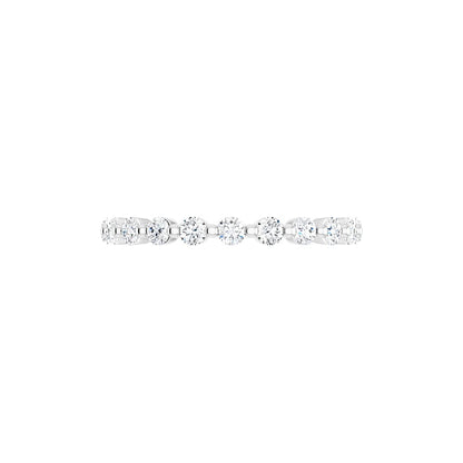 Classic Single Prong Eternity in white gold, side view