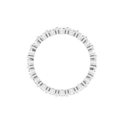 Classic Single Prong Eternity in white gold, top view