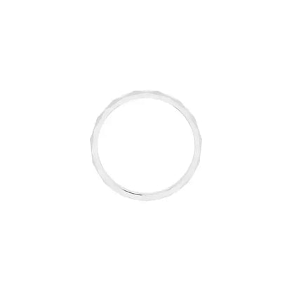 Faceted Ring in white gold, side view