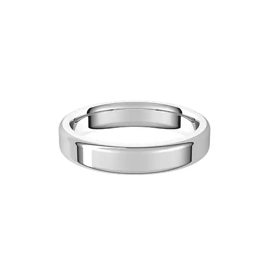 Flat 4 mm in platinum, front view