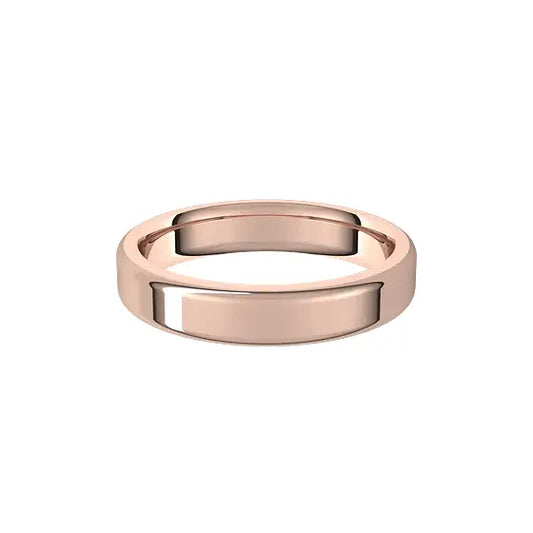 Flat 4 mm in rose gold, front view