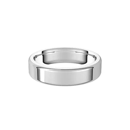 Flat 5 mm in platinum, front view