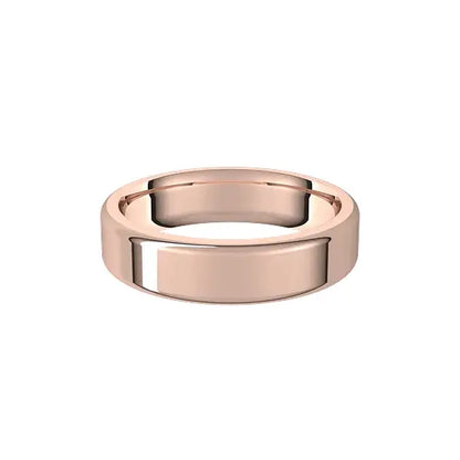 Flat 5 mm in rose gold, front view