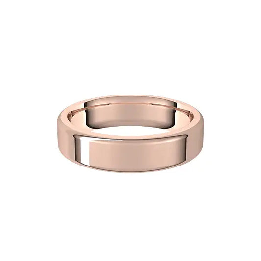Flat 5 mm in rose gold, front view