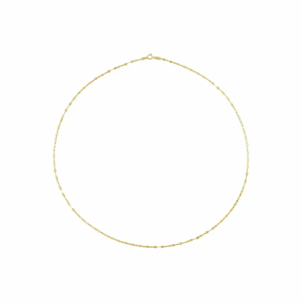 Kaylee sequin chain in yellow gold, full necklace