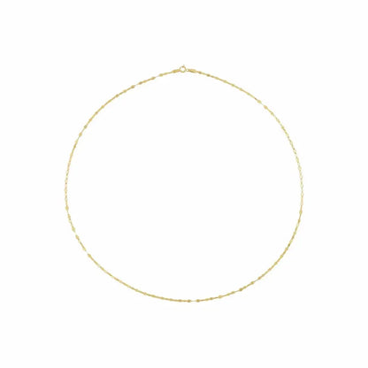 Kaylee sequin chain in yellow gold, full necklace