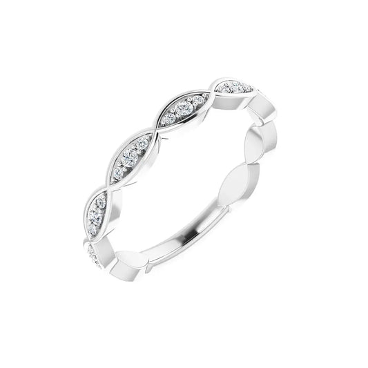 Marquise Illusion Ring in white gold, angled view