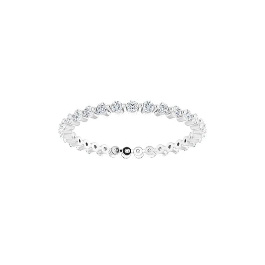 Petite Single Prong Eternity in white gold, front view