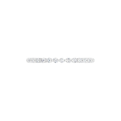 Petite Single Prong Eternity in white gold, side view