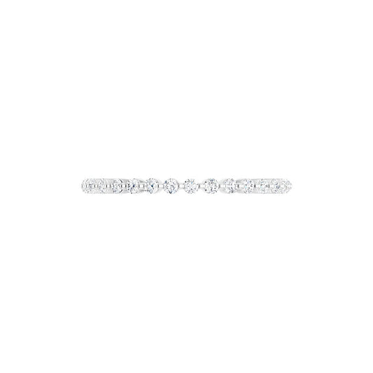 Petite Single Prong Eternity in white gold, side view
