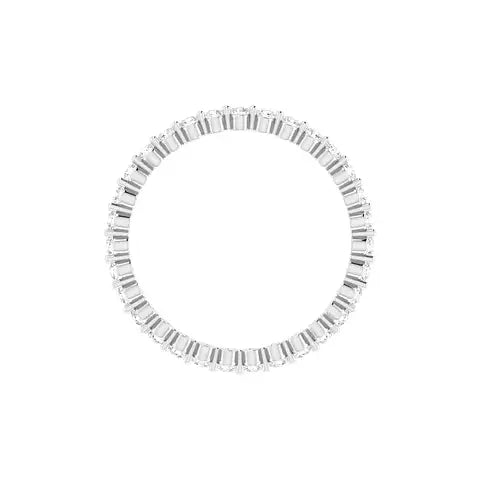 Petite Single Prong Eternity in white gold, top view