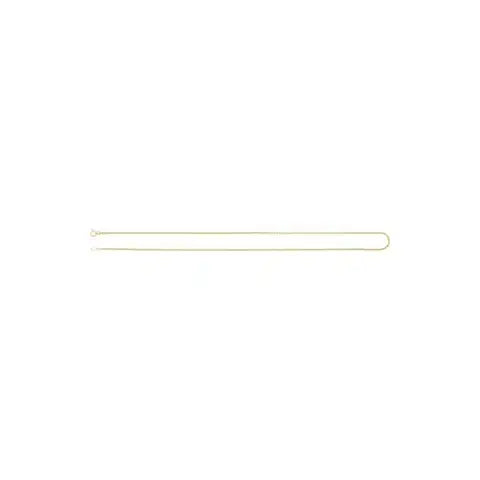 Taylor Necklace 14k yellow gold anchor chain laid flat, side view