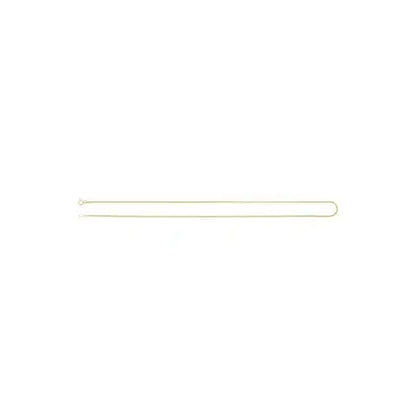 Taylor Necklace 14k yellow gold anchor chain laid flat, side view